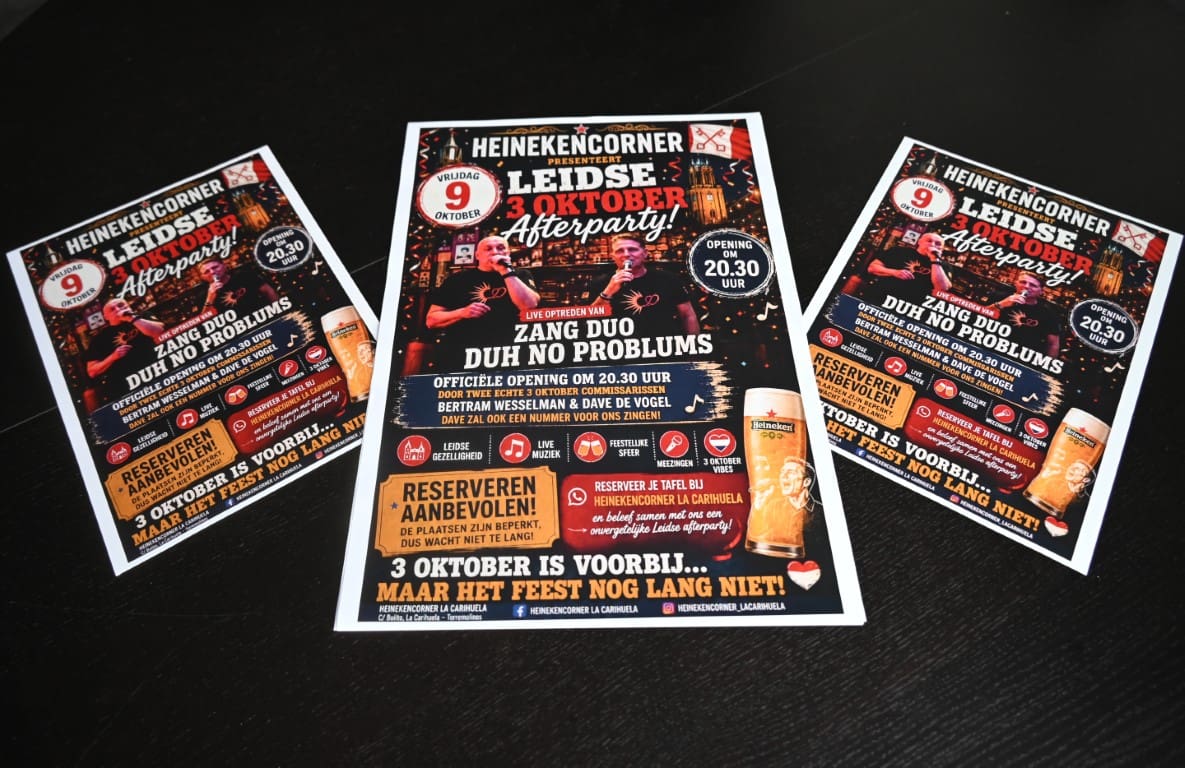 9 Oktober kleurt de Heinenken Corner in La Carihuela Rood Wit
